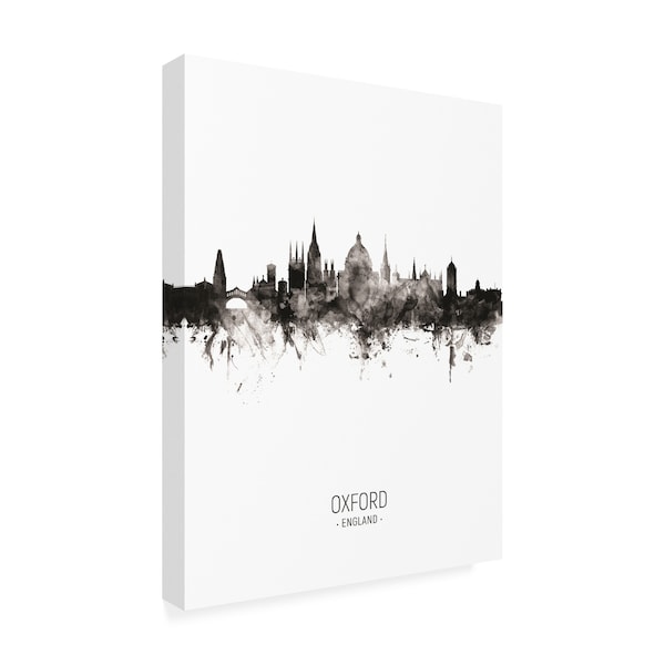 Michael Tompsett 'Oxford England Skyline Portrait II' Canvas Art,35x47